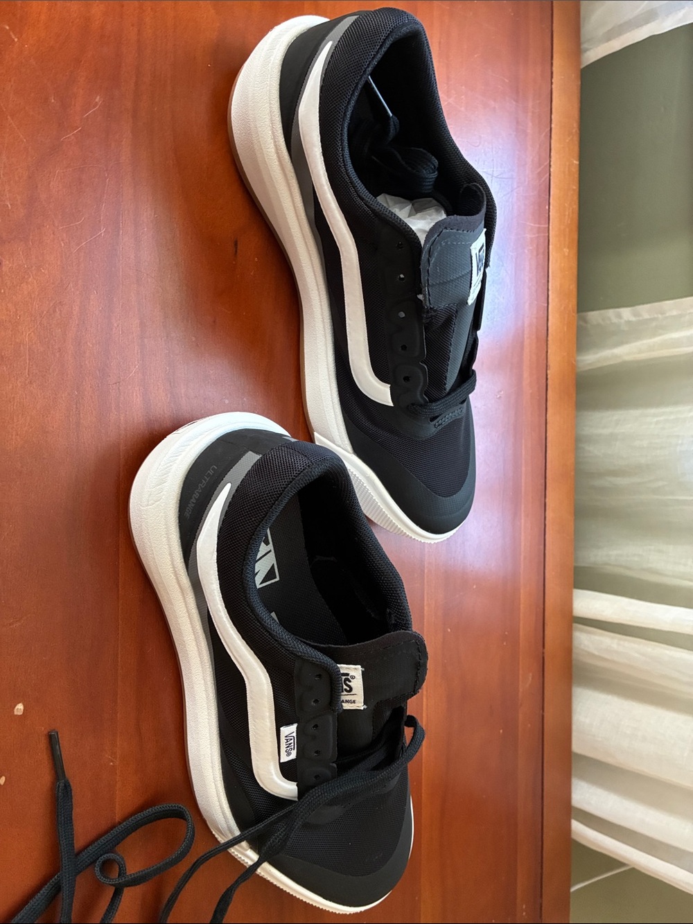 Vans Black and White Low-Top Skate Sneakers